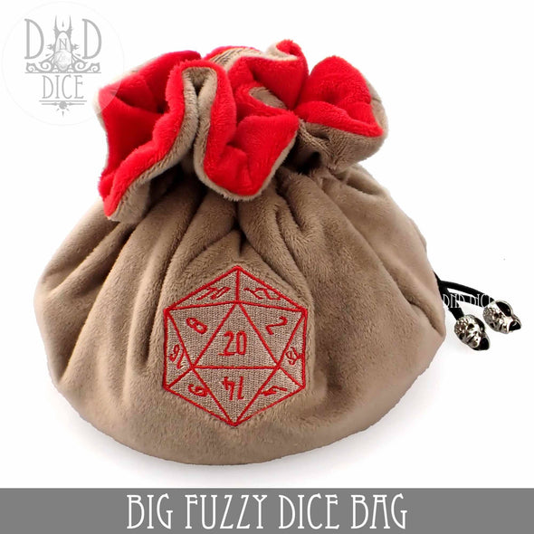 Big Fuzzy Dice Bag - 6 Colors: Tan