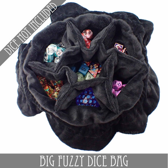 Big Fuzzy Dice Bag - 6 Colors: Tan