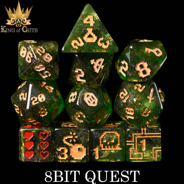 8BIT Quest - 11 Dice Set