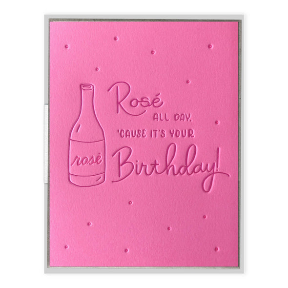 Rosé All Day Birthday - greeting card