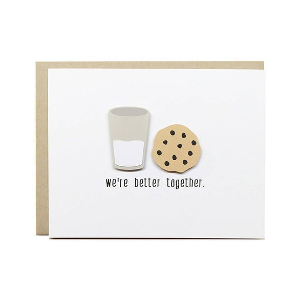 We're Better Together Card - Cookies and Milk