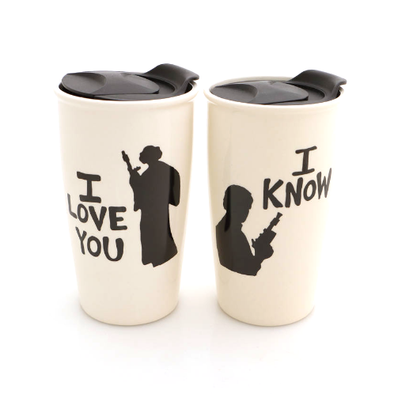 Han and Leia Star Wars - Travel Mug Set