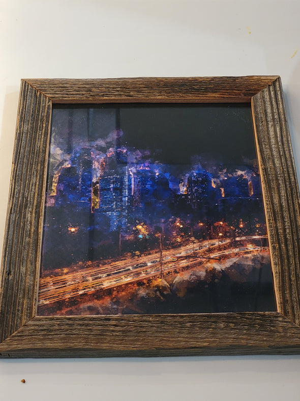 OKB Original - Philly Skyline From Temple Campus Watercolor Print
