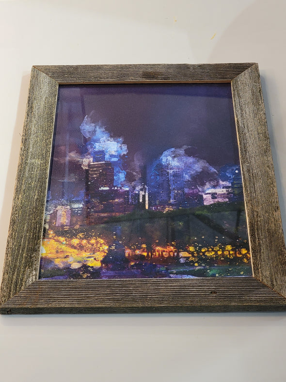 OKB Original - Philly Skyline From Art Museum Steps Watercolor Print