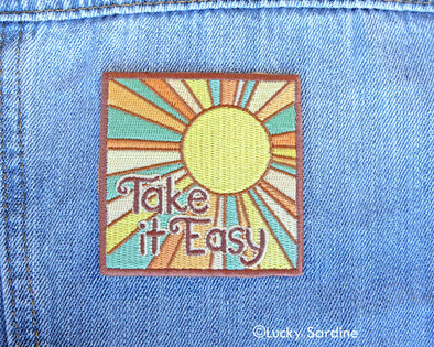 TAKE IT EASY, Sunshine Embroidered Patch