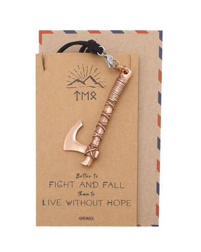Aidan Axe Necklace, Motivational Gifts with Inspirational Greeting Card