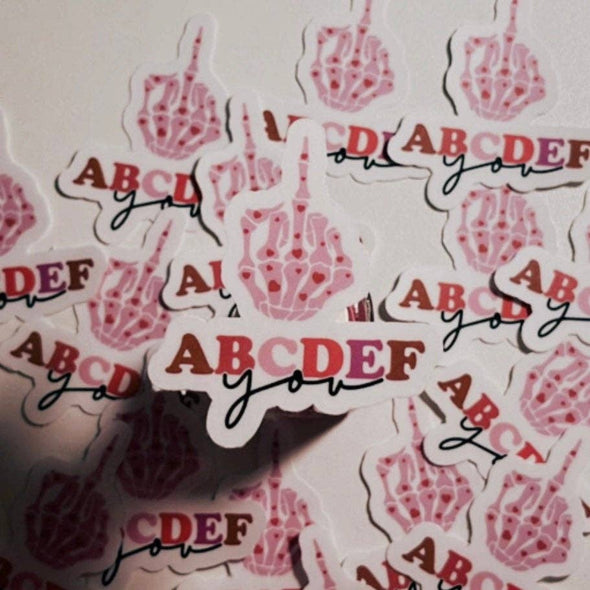 ABCDEFU Sticker | Valentines Day Sticker | VDay Gift