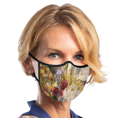 RainCaper Tiffany Peonies & Iris Reusable Face Mask