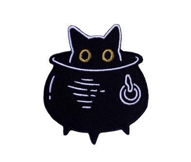 Cauldron Cat - Embroidered Patch