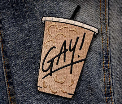 GAY! Iced Coffee - Embroidered Patch
