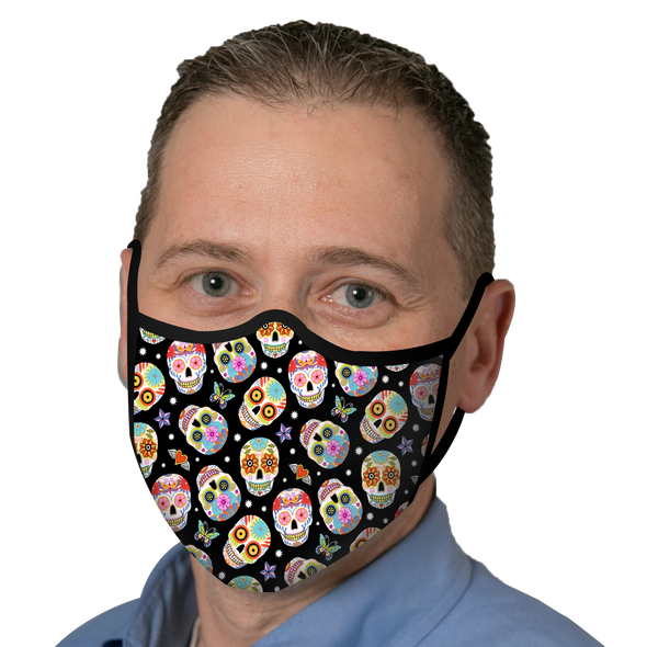 Sugar Skulls Print Reusable Fabric Mask