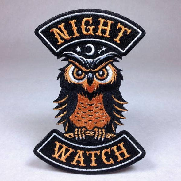 Night Watch Owl Halloween Biker Patch