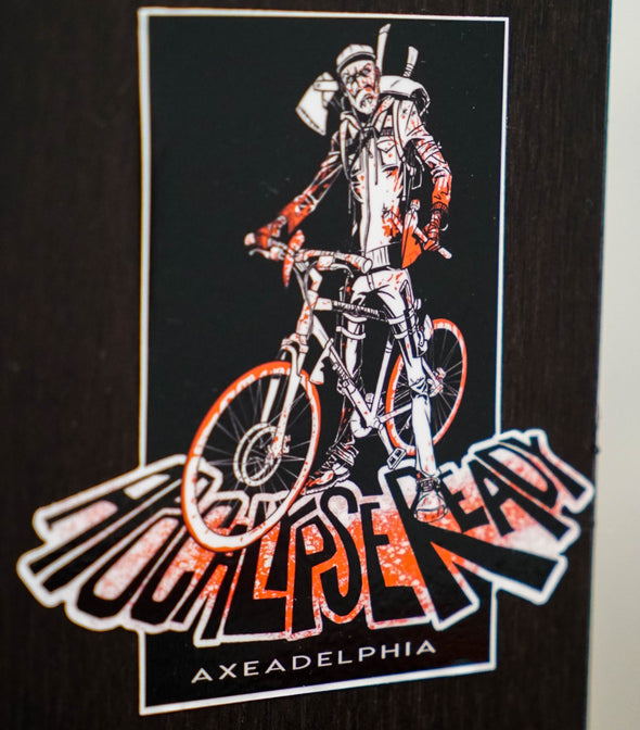 Apocalypse Ready Bike Axe Thrower Sticker