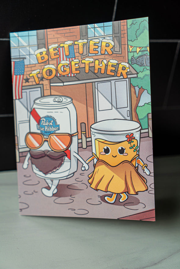 Better Together City Wide Shot & Pabst Greeting Card