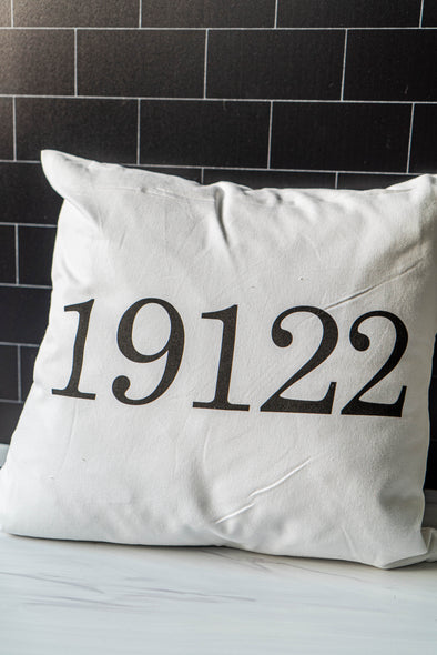 19122 Zip Code Pillow