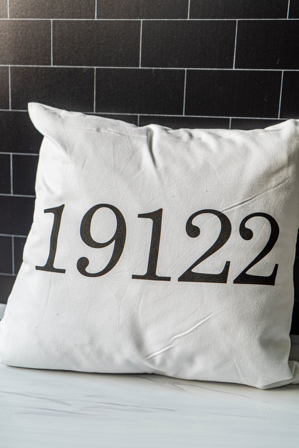 19122 Zip Code Pillow