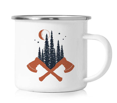 Two Axes Campfire Mug, Outdoors Hiking Camping Camper Cup