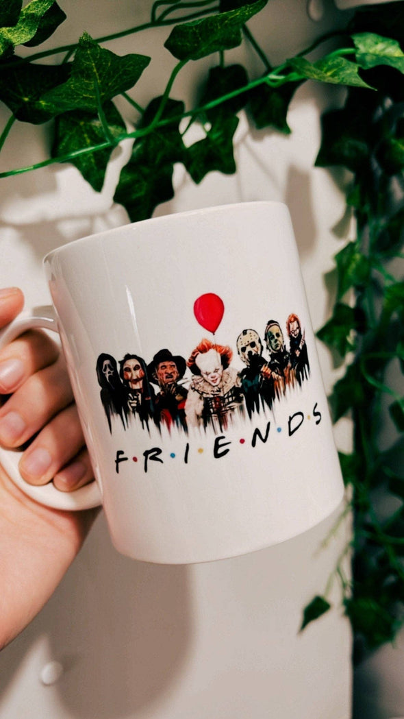 Halloween Horror Friends Coffee Mug, Halloween Coffee Mug, Horror Coffee Mug, Horror Fan Gift Mug, Horror Movie Coffee Mug