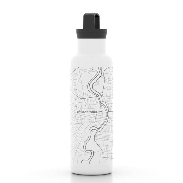 Philadelphia PA Map 21 oz Insulated Hydration Bottle