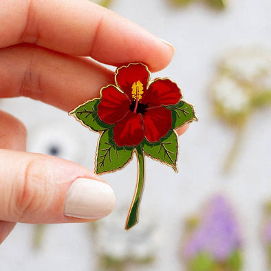 Hibiscus Floral Enamel Pin