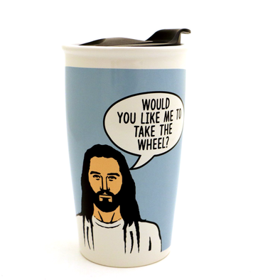 Jesus Would You Like Me To Take The Wheel - Travel Mug